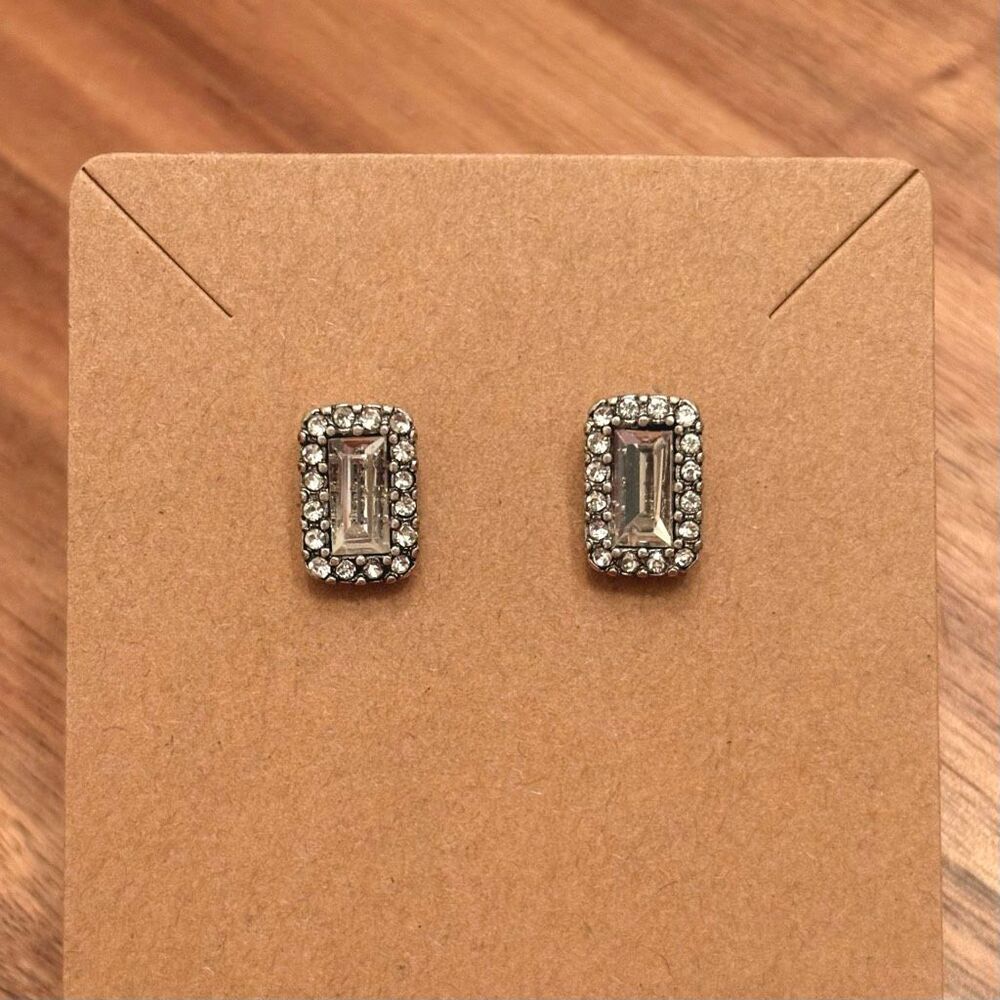 Park Lane | Emerald Cut CZ Stud | 1/2” Length